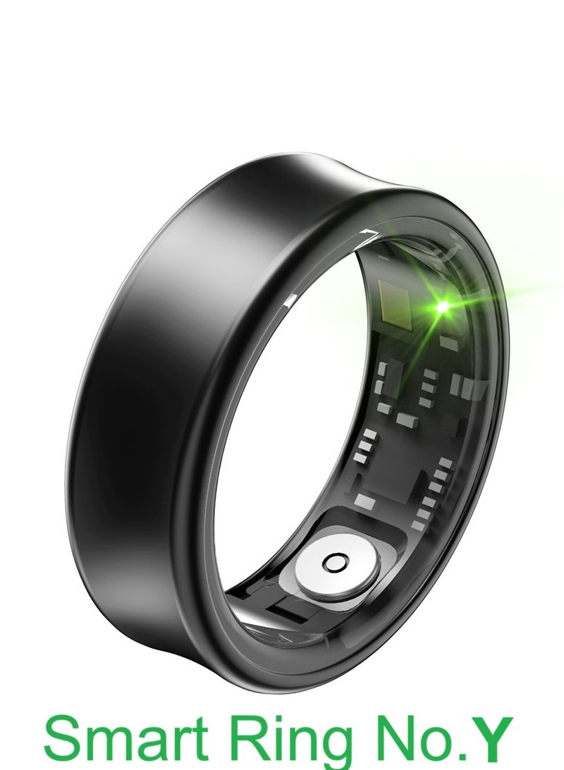 general Smart Ring for Heart Rate, Blood Oxygen, Sleep Monitoring, all Weather Motion Calculation, 24-hour Health Monitoring, Protect Your Health, Lightweight and Comfortable, 5ATM Waterproof, Photo Control, Hand Gestures Browse Tiktok, Black No.Y - Image 1